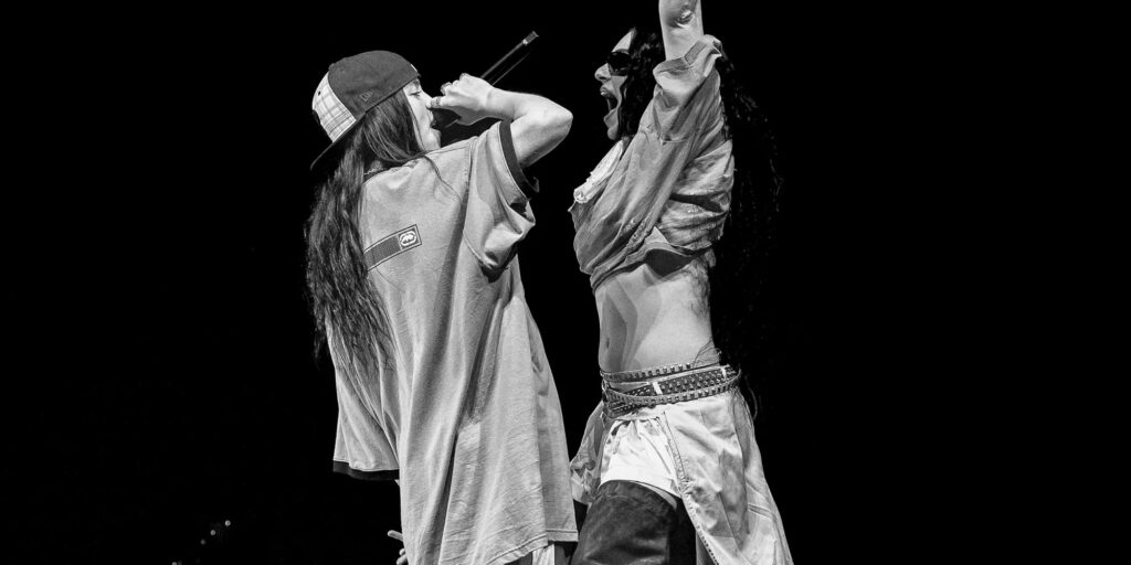 Billie Eilish, Charli XCX, Guess live debut, Kia Forum, live music, duet, Inglewood, brat-green lighting, Charli XCX tour, Billie Eilish birthday