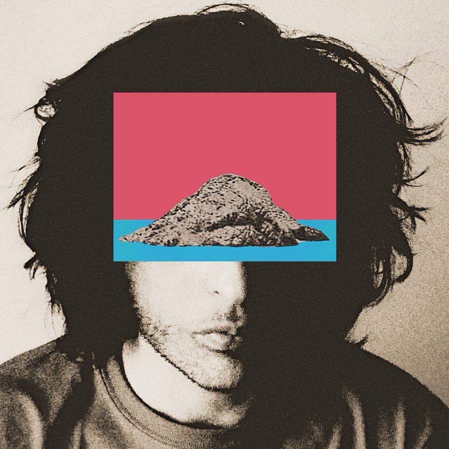 Das Kope stands against a surreal neon backdrop surrounded by shifting kaleidoscopic colors, echoing the psychedelic textures of his new album Brutamonte.