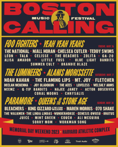 Boston calling 2023, foo fighters, yeah yeah yeahs, Alanis morisette, queens of Stone Age, paramore
