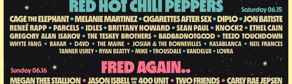 Bonnaroo 2024, post Malone, Red Hot Chili Peppers, Fred again, fisher, pretty lights, music festival, audiofuzz