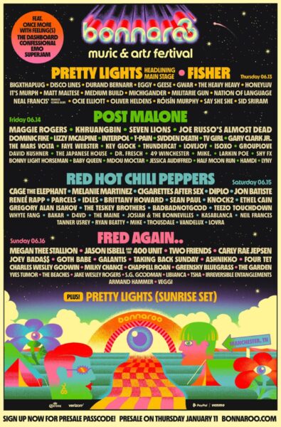 Bonnaroo 2024 Lineup: Post Malone, Red Hot Chili Peppers, Fisher, Carly Rae to headline